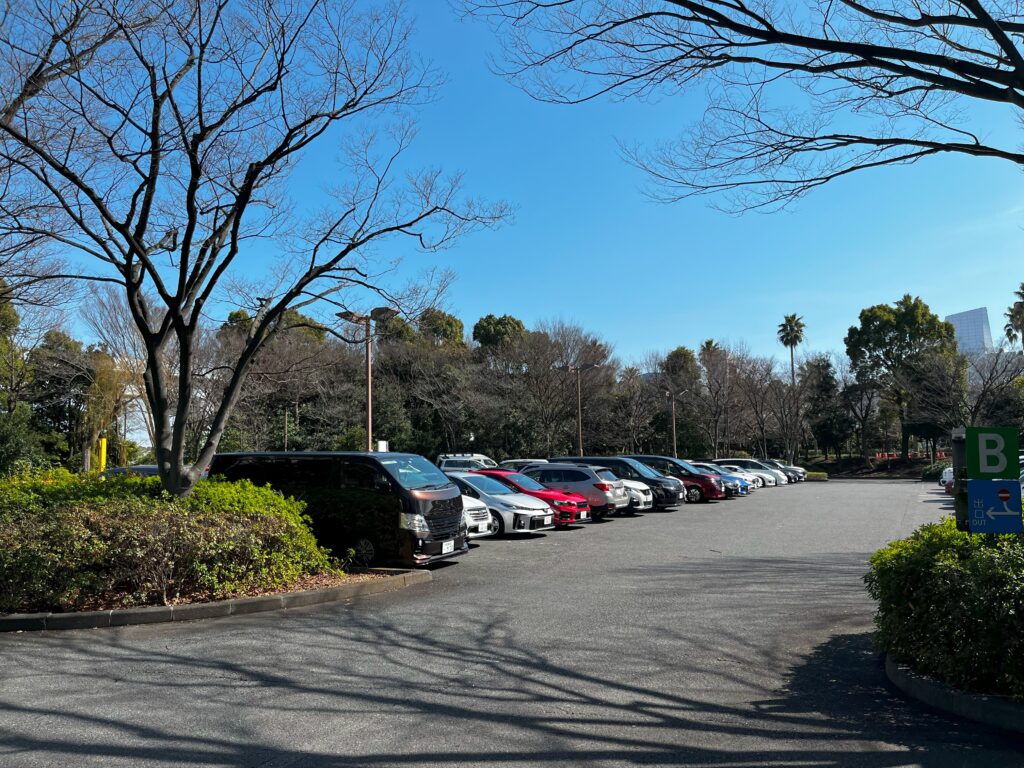 潮風公園南駐車場の駐車エリア