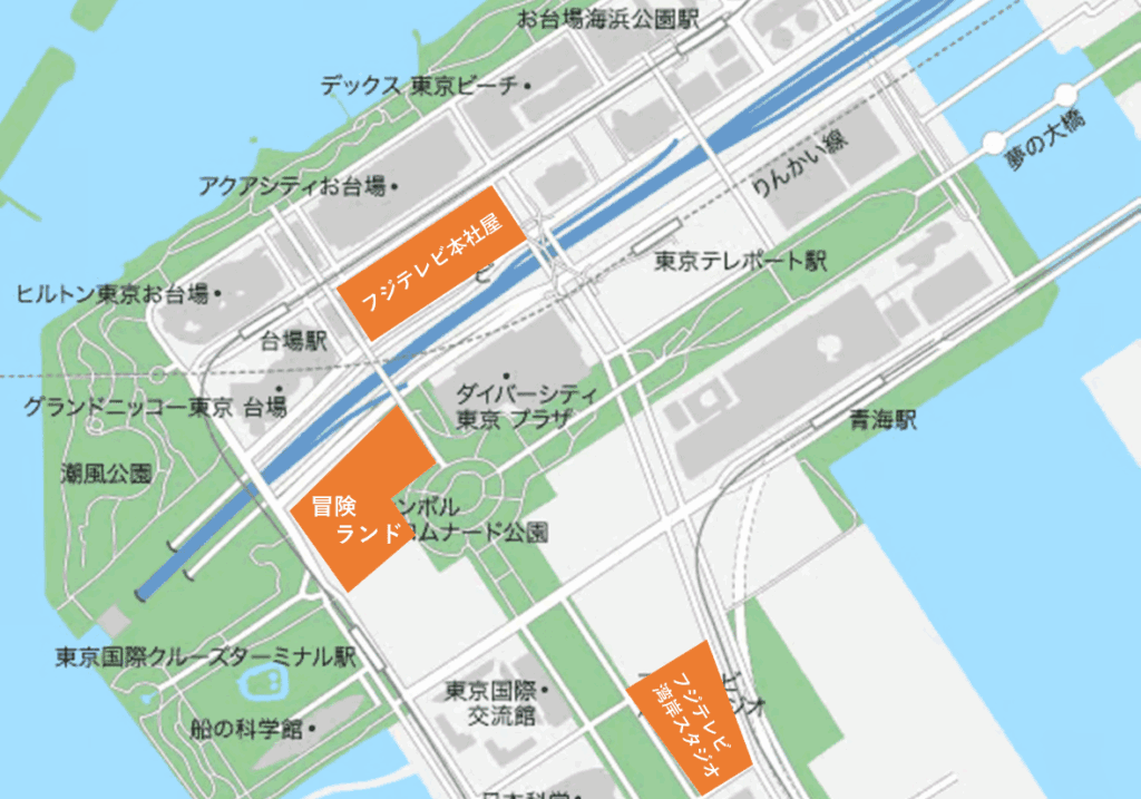 お台場冒険王2024 エリアマップ